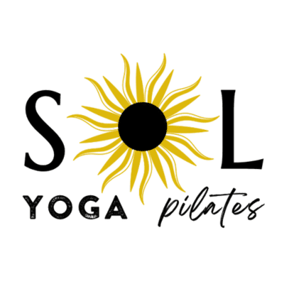 Sunflower logo for Sol Yoga Pilates studio.