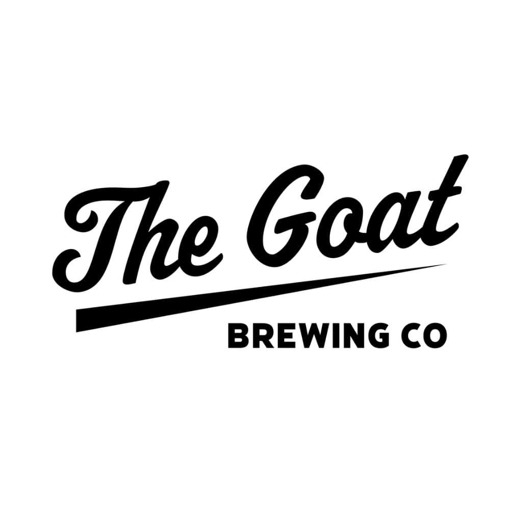 The Goat Brewing Co logo with bold, black text on white background.